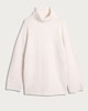 image 4 of F&F Knitted Nep Roll Neck Tunic with Wool in Cream