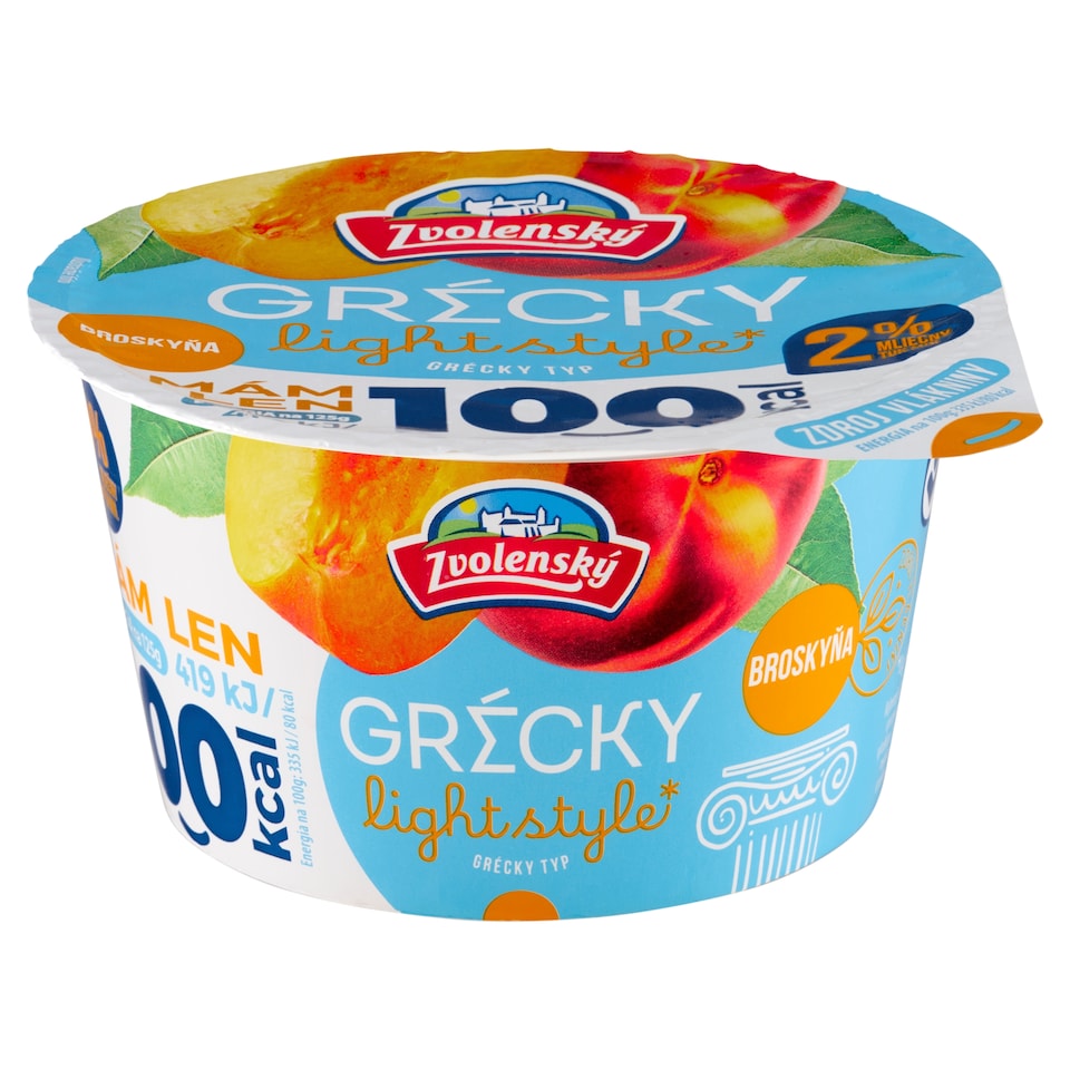 Obrázek 1 pro produkt Zvolenský Jogurt řeckého typu broskev 125g