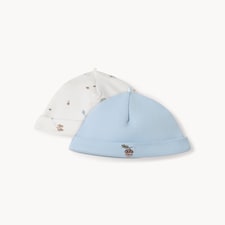 F&F Baby 2-Pack Pure Cotton Hats in Blue