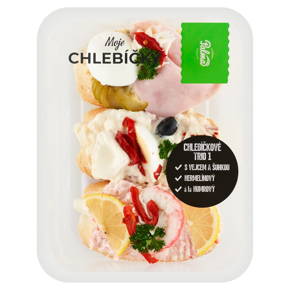 Obrázek 1 pro produkt Lahůdky Palma Chlebíčkové trio 304g