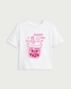 image 4 of F&F Girls Pure Cotton Bubble Tea Print T-Shirt in White