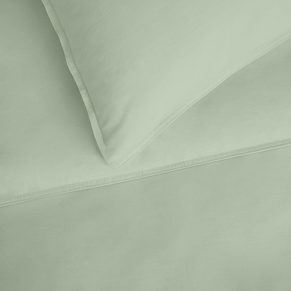image 1 of Tesco Sage 100% Cotton Oxford Edge Duvet Set King Size