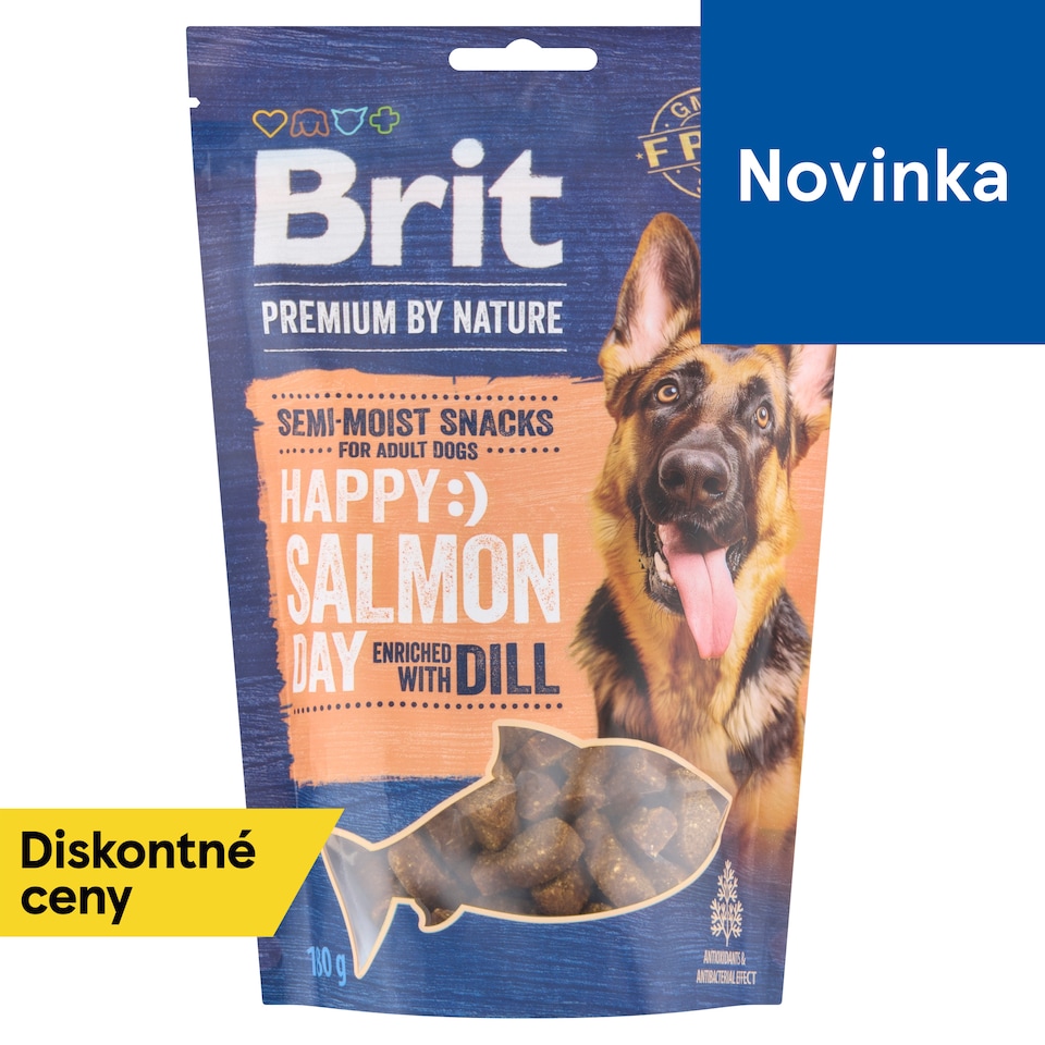 Brit Premium by Nature Losos obohatené o kôpor doplnkové krmivo pre psov 180 g