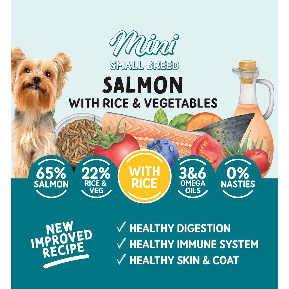 image 1 of Naturo Mini Salmon with Rice & Vegetables Dog Food 150g