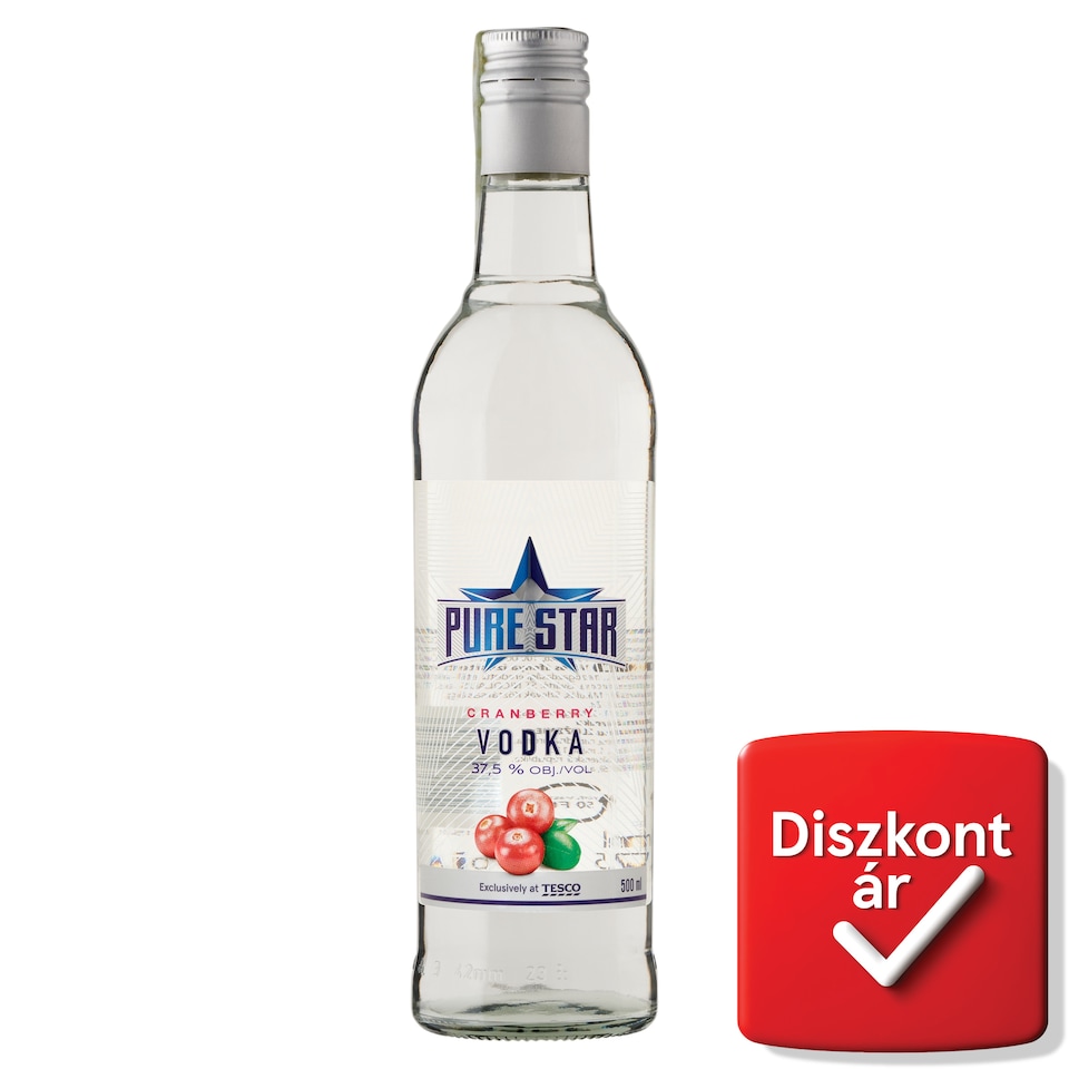 Pure Star Cranberry-Flavoured Vodka 37,5% 500 ml