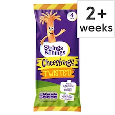 Cheestrings Twisted Cheese Snacks 4 Pk, 80 G