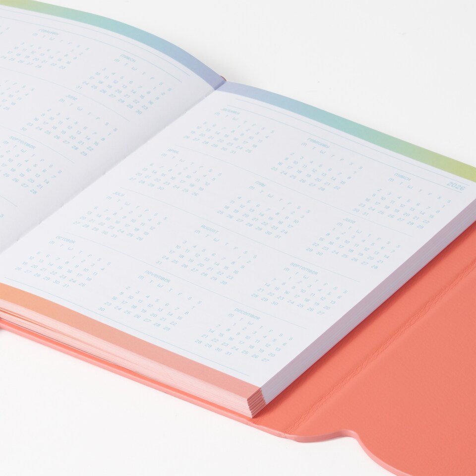 image 1 of Paperchase Ombre A5 PU 2025 WTV Diary