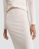 image 2 of Rise by Zara McDermott Ribbed Midi Skirt in Stone