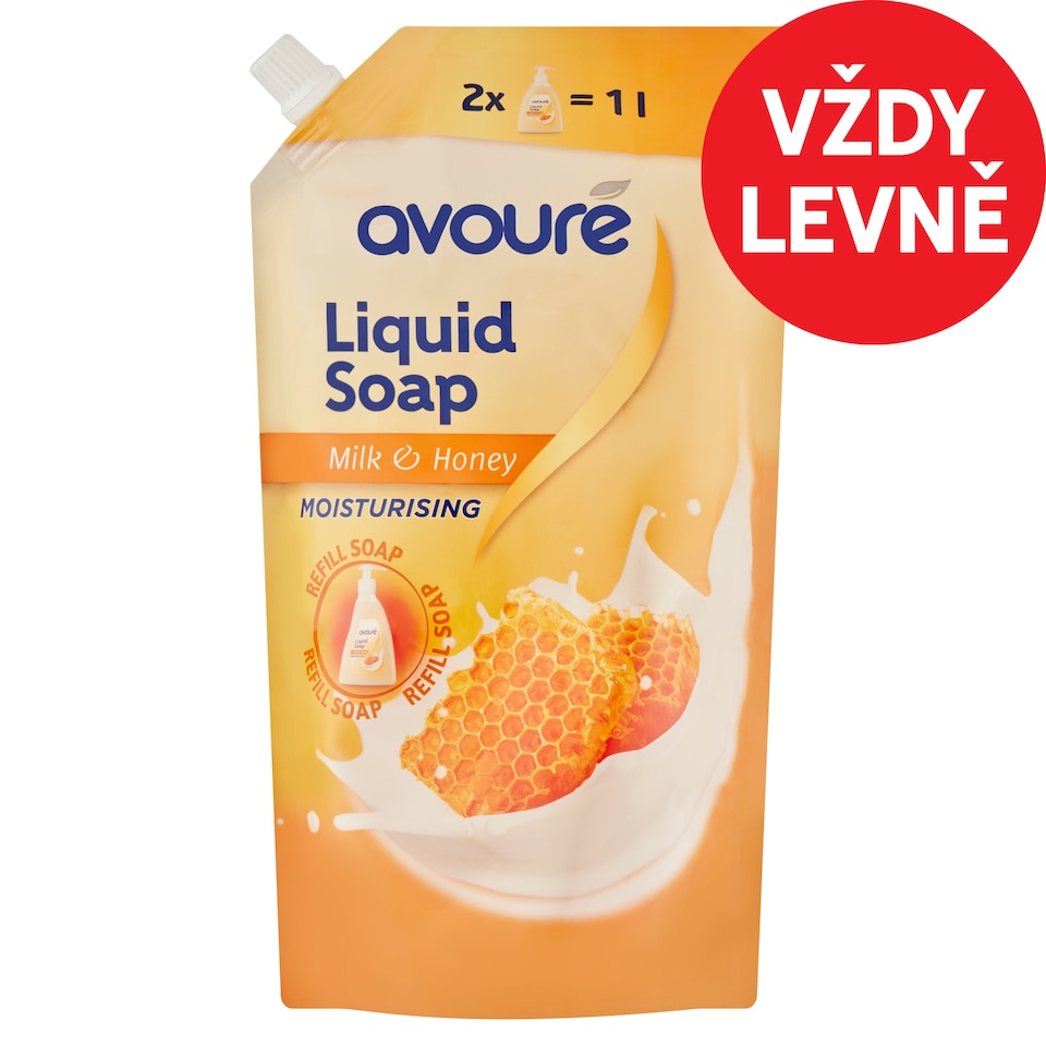 Avouré Milk & Honey tekuté mýdlo 1l
