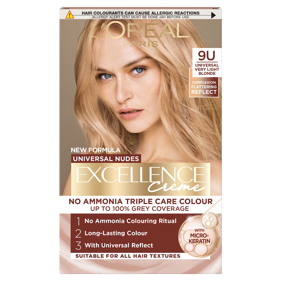 image 1 of L'Oreal Paris Excellence Universal Nudes 9U Very Light Blonde Permanent Hair Dye