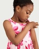 image 2 of F&F Girls Pure Cotton Floral Print Sleeveless Dress in Pink