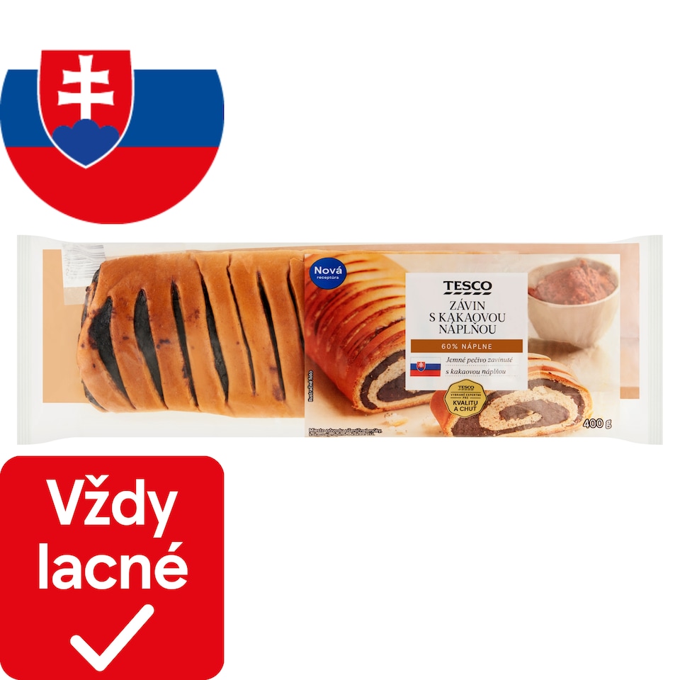 Tesco Závin s kakaovou náplňou 400 g
