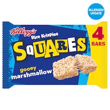 Kellogg's Rice Krispies Squares Marshmallow Snack Bars Multipack, 4x28g