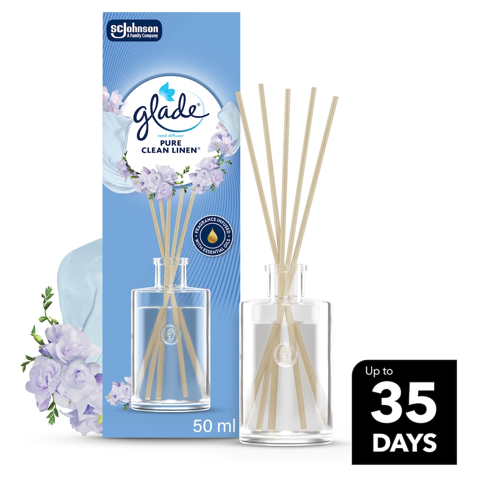 image 1 of Glade Reed Diffuser Clean Linen 50ml