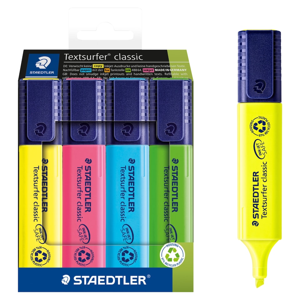image 1 of Staedtler Stationery Textsurfer Highlighters 4 Pack