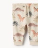 image 3 of F&F Baby 2-Piece Cotton Rich Dinosaur Print Sweatshirt and Joggers Set in Neutral