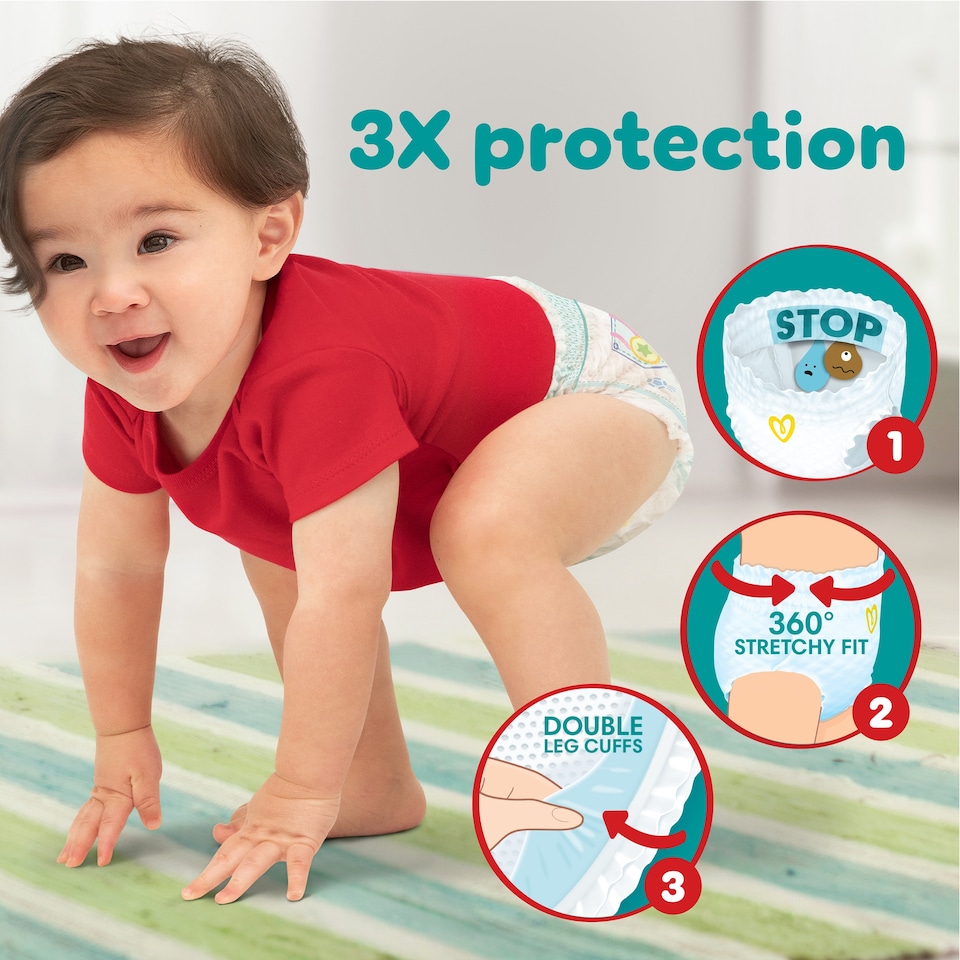 image 1 of Pampers Baby-Dry Nappy Pants Size 6+ Jumbo+ Pack 52 Pack