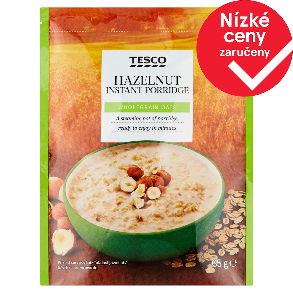 Tesco Instantní ovesná kaše s lískovými ořechy 65g