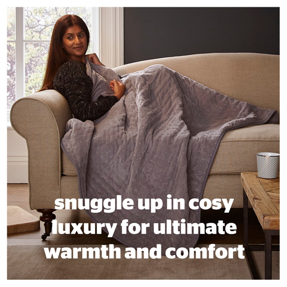 image 1 of Silent Night Control Heated Fleece Throw