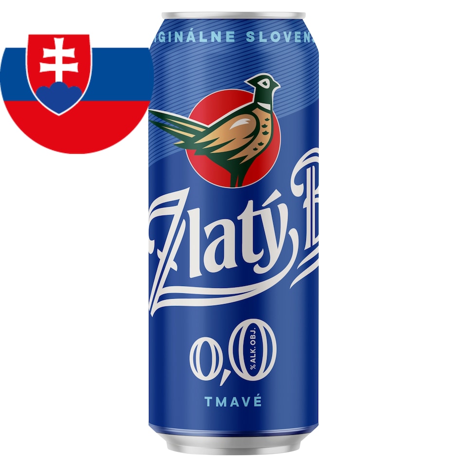 Zlatý Bažant Tmavé nealkoholické pivo 0,0% plechovka 500 ml