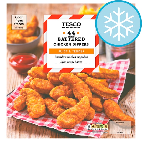 Tesco 44 Battered Chicken Dippers 1Kg Tesco Groceries