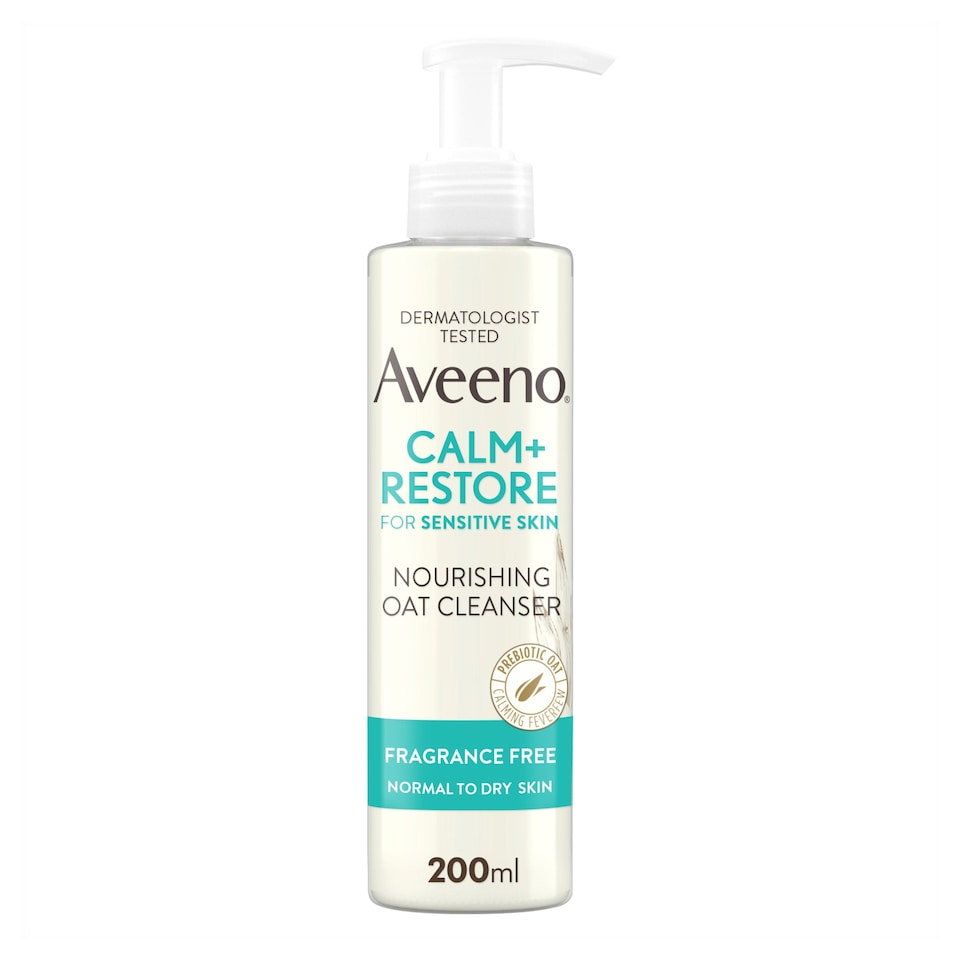 image 1 of Aveeno Face Calm and Restore Nourishing Oat Cleanser 200ml