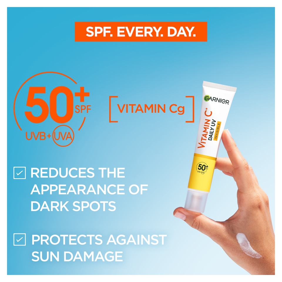 image 1 of Garnier Vitamin C Daily UV Fluid Invisible SPF50 40ml