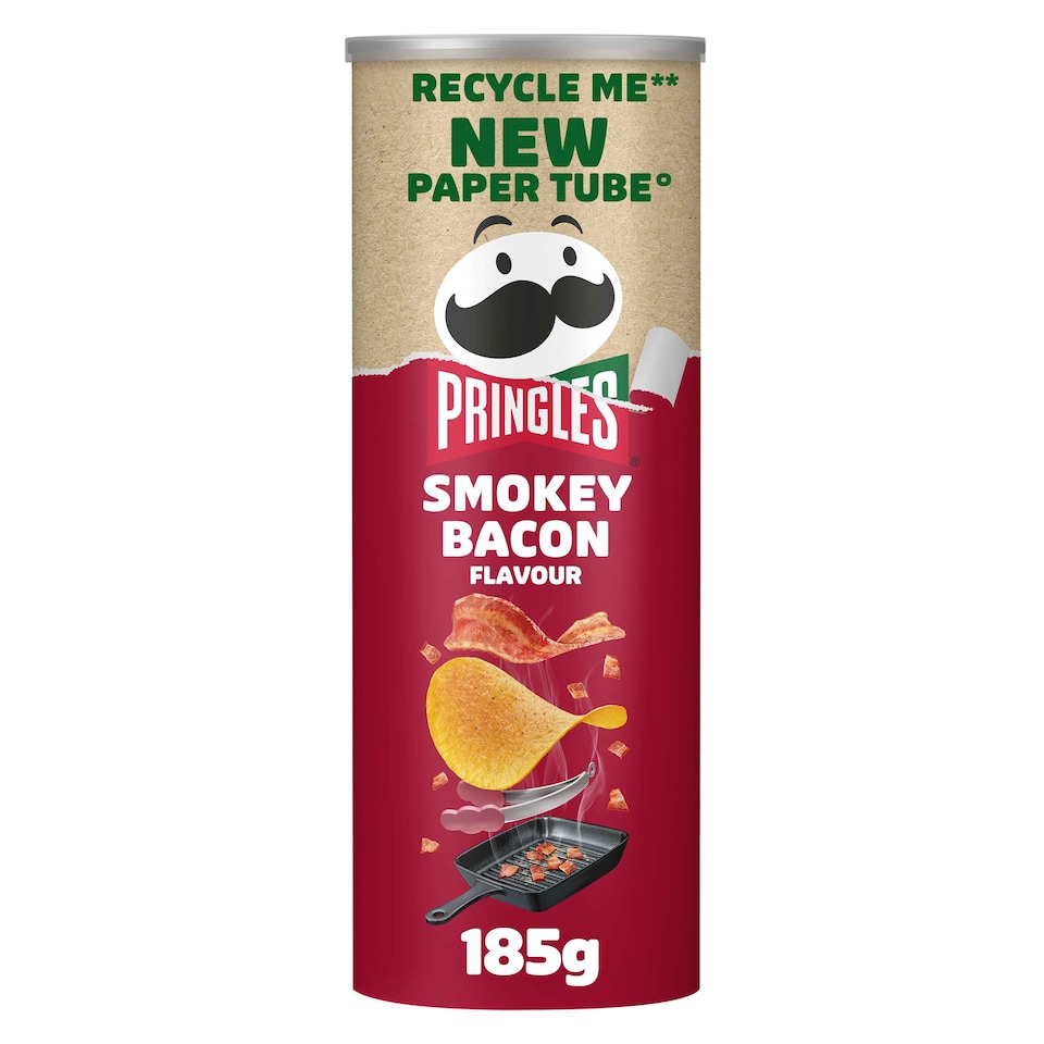 image 1 of Pringles Smokey Bacon Sharing Crisps 185g