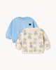 image 1 of F&F Baby 2-Pack Cotton Rich Sweatshirts in Neutral