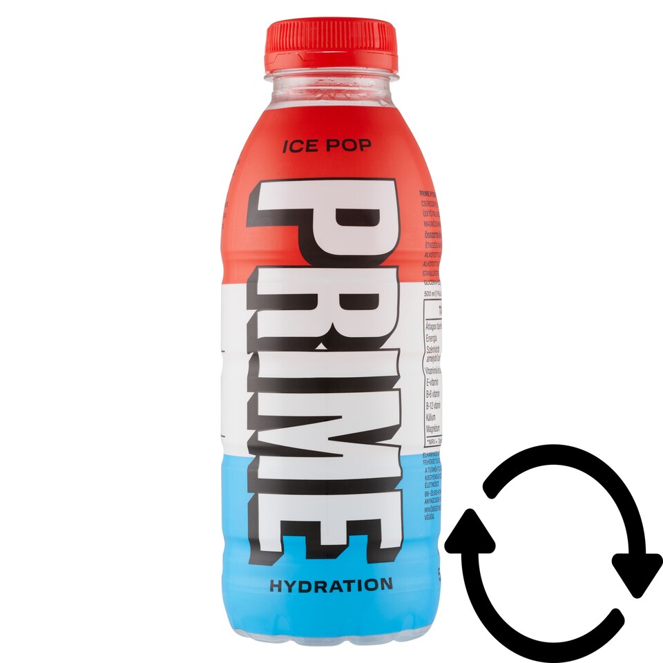 Prime Hydration Ice Pop Cherry, Lime and Blue Raspberry Flavoured Non-Carbonated Soft Drink 500 ml