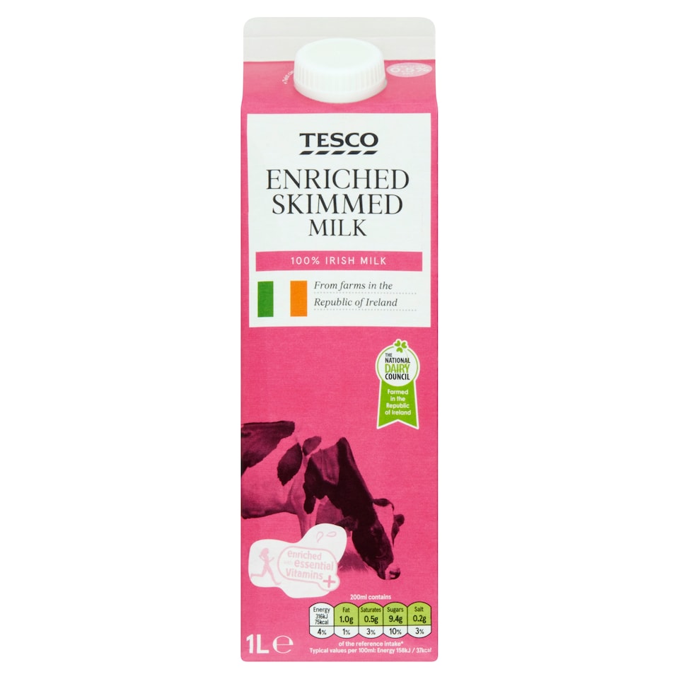 Tesco Slimline Milk 1Ltr