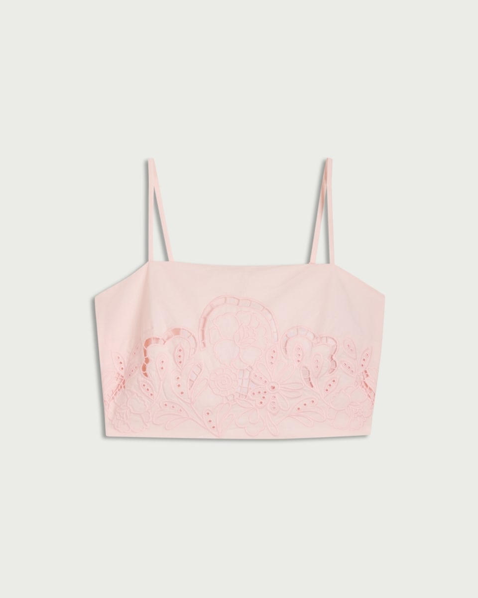 image 1 of F&F Pure Cotton Cutwork Co-ord Top in Pink