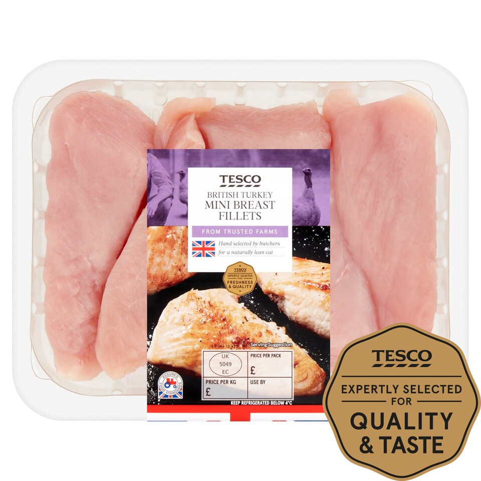 Tesco Mini Turkey Breast Fillets 400G Tesco Groceries