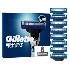 Gillette Mach 3 Turbo Razor Blades Refill 8 Pack