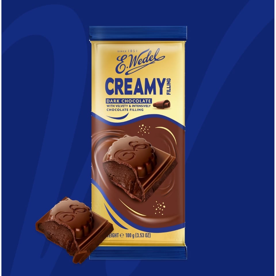 image 1 of E. Wedel Dark Chocolate with Chocolate Filling 100g