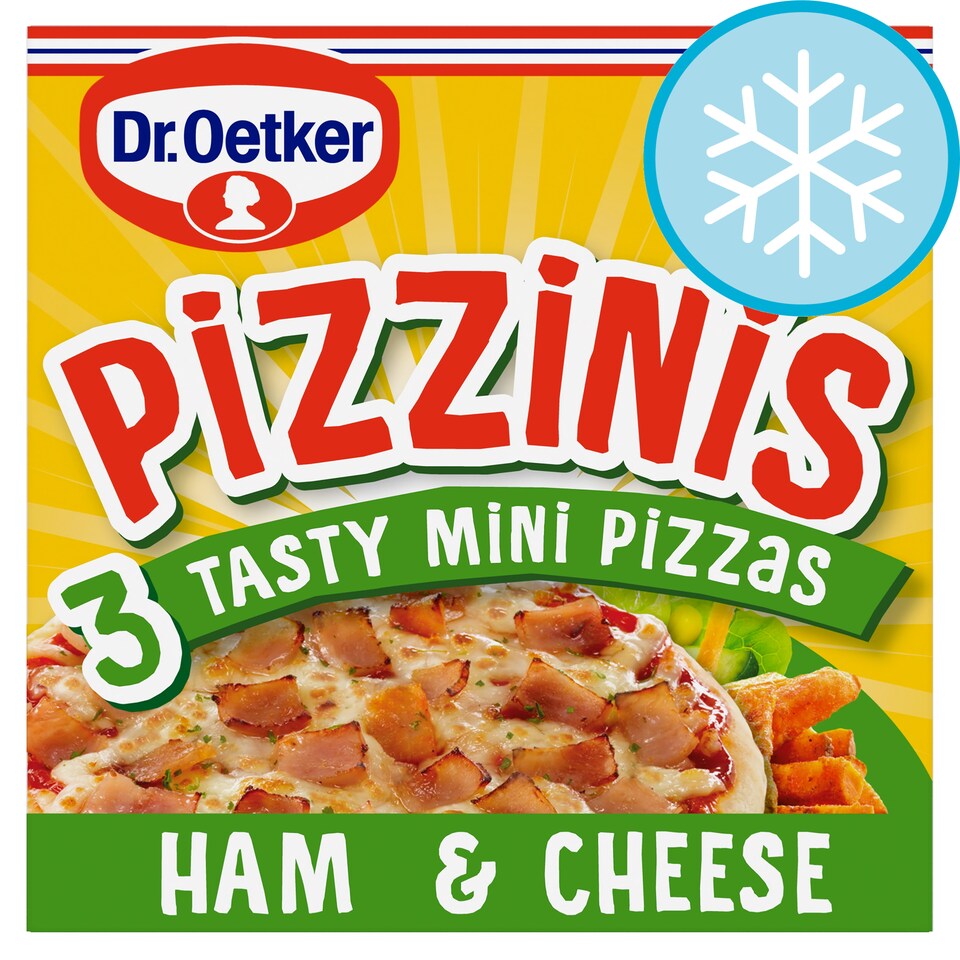 Dr Oetker Pizzinis Ham And Cheese 3 Pack 310G