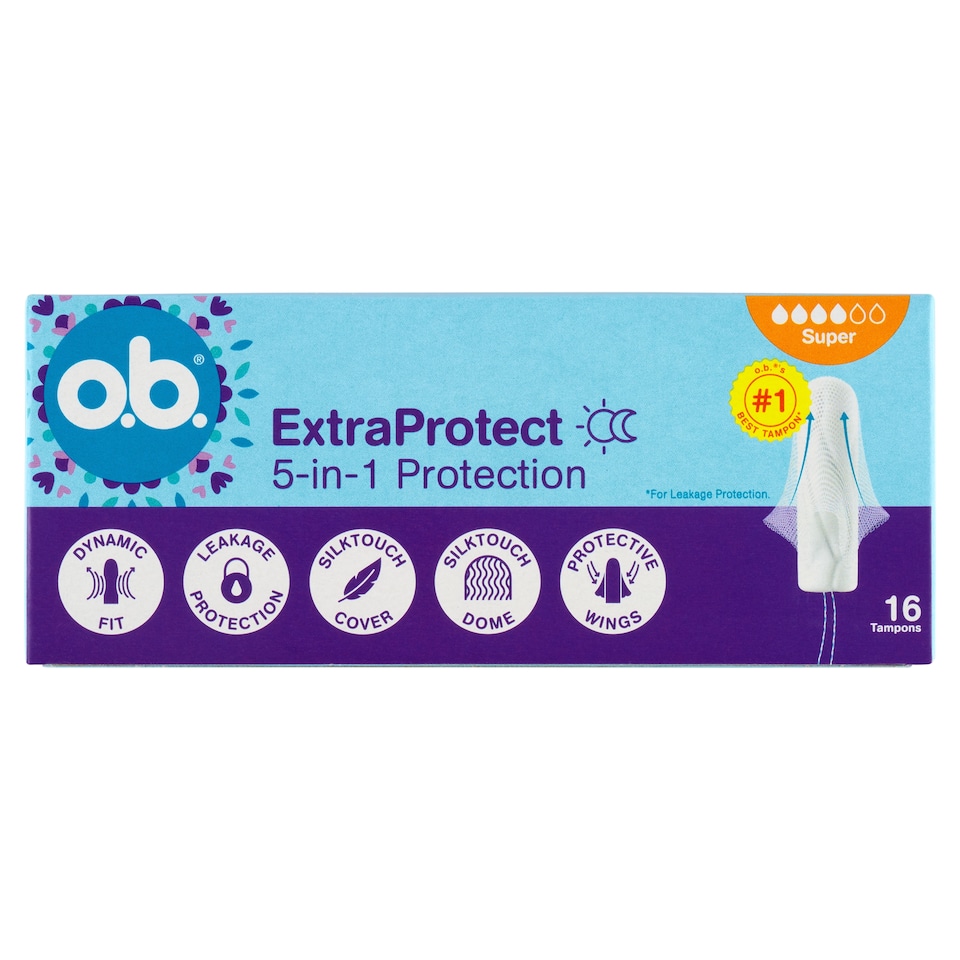 Obrázek 1 pro produkt O.B. ExtraProtect Super tampony 16 ks