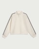 image 4 of F&F Active AFTERCLASS Side Stripe Half Zip Sweatshirt in Cream
