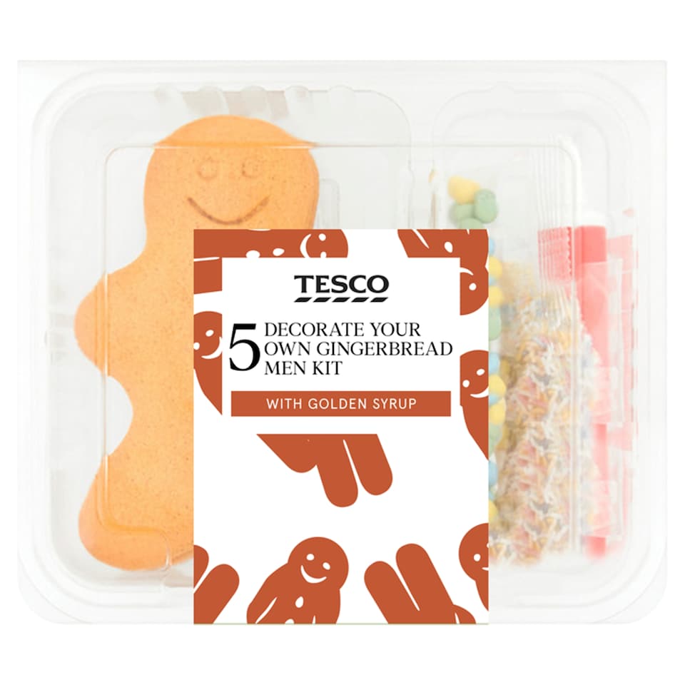 Tesco 5 Decorate Your Own Gingerbread Men Kit 199G