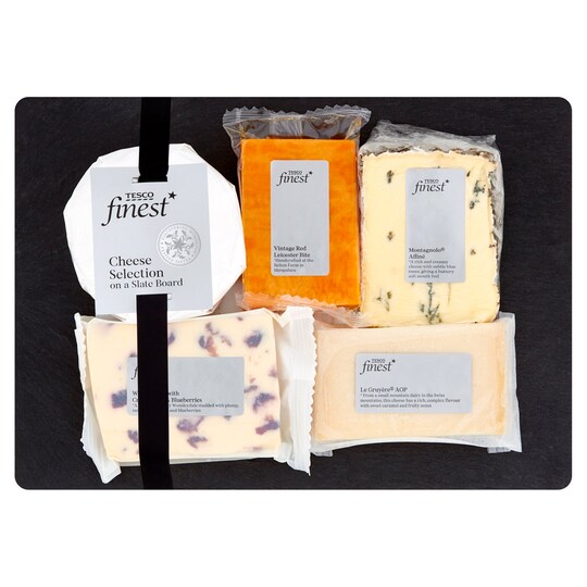 Tesco Finest Cheese Selection On A Slate 595G
