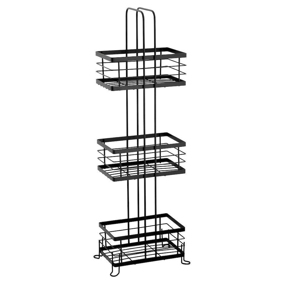 image 1 of F&F Home Smart Storage Three-Tier Basket Black