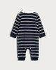 image 2 of F&F Baby 2-Pack Pure Cotton Stripe Print Long Sleeved Rompers in Navy