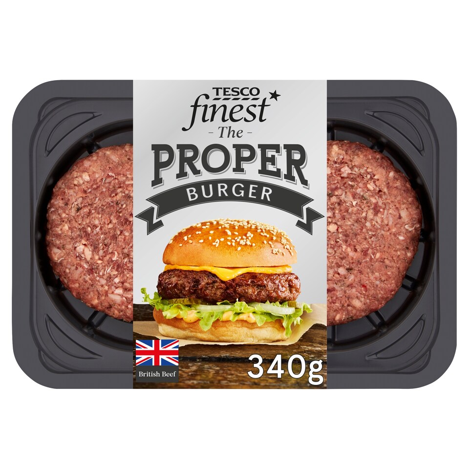 Tesco Finest 2 The Proper Burger 340G