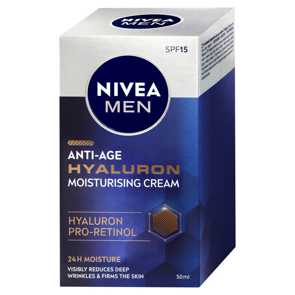 image 1 of Nivea Men Hyaluron Hydratační pleťový krém proti vráskám OF 15 50ml