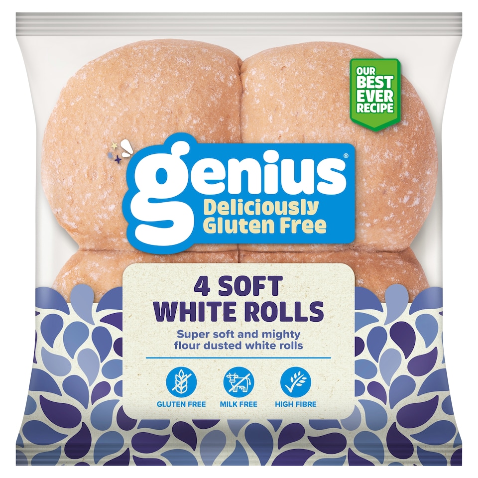 Genius White Free From Rolls 4 Pack