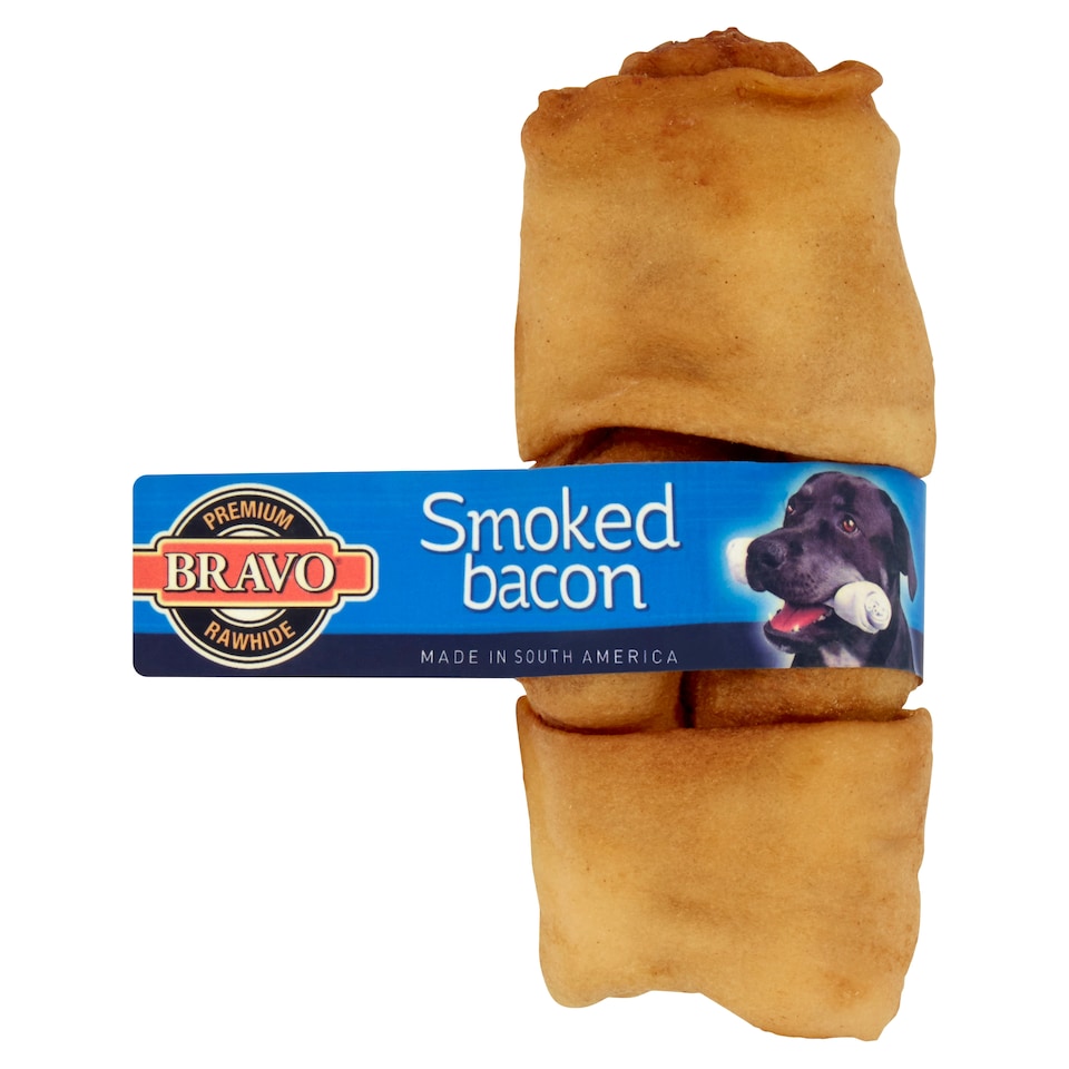 Bravo Smoked Bacon Braided Stick 4" 80G