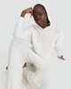 image 2 of The F&F Edit Cable Knit Pyjama Hoodie in Cream
