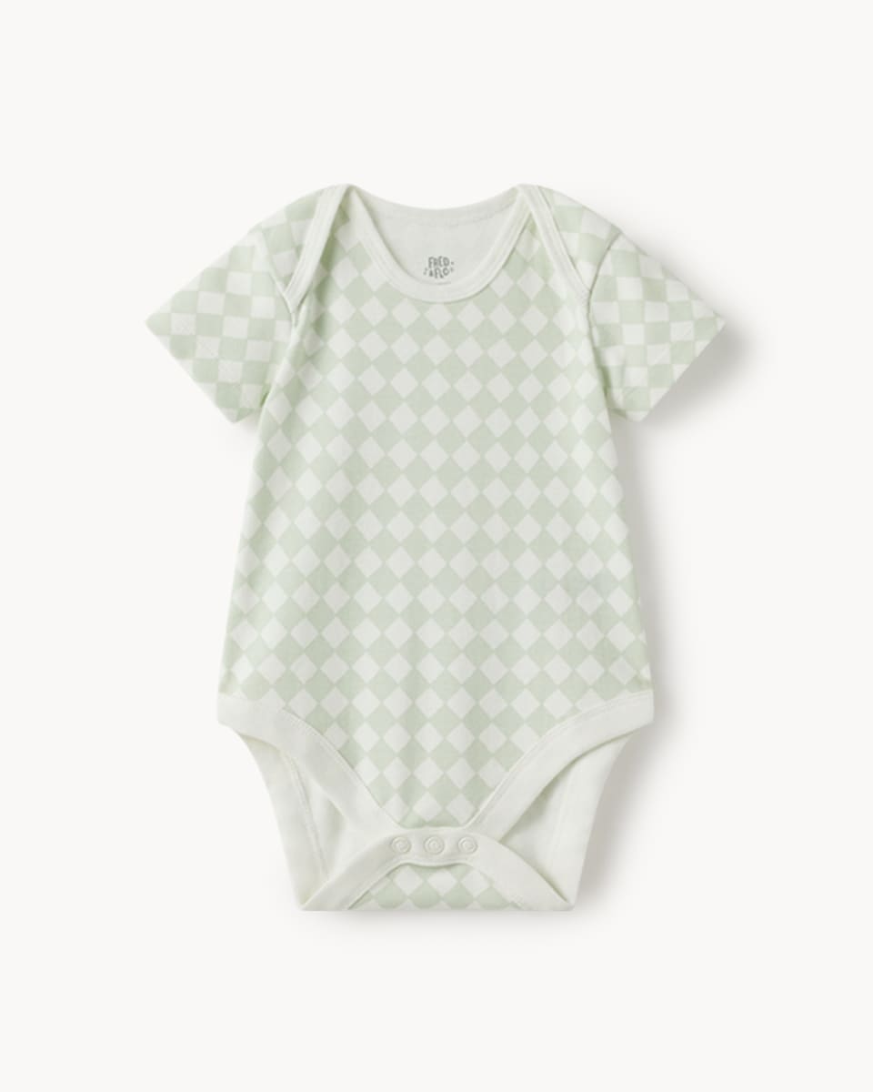 image 1 of F&F Baby 10-Pack Pure Cotton Circus Printed Bodysuits in Multi