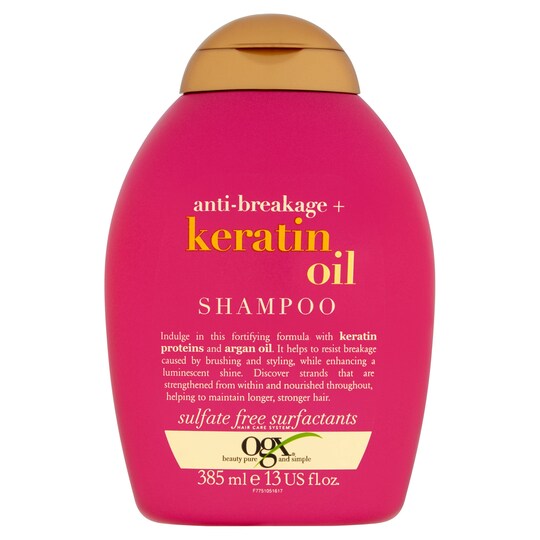 Organix Keratin Oil Anti Breakage Shampoo 385ml Tesco Groceries