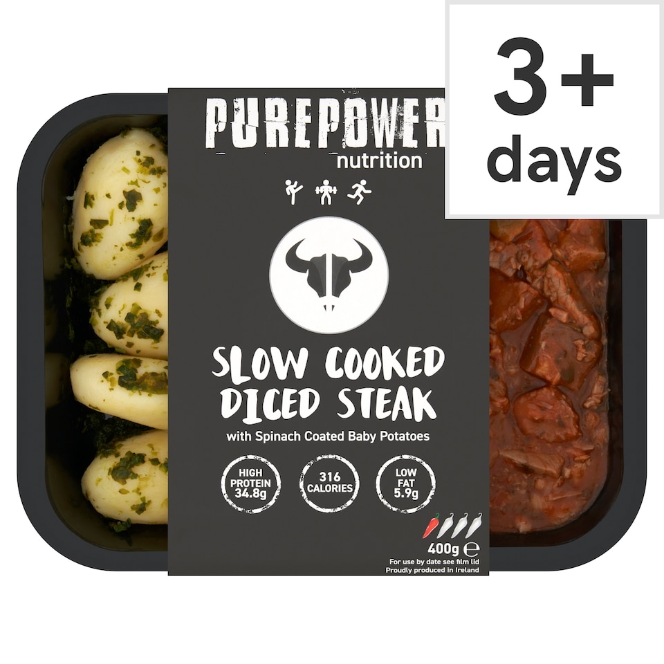 Purepower Steak With Baby Potato And Spinach 400G